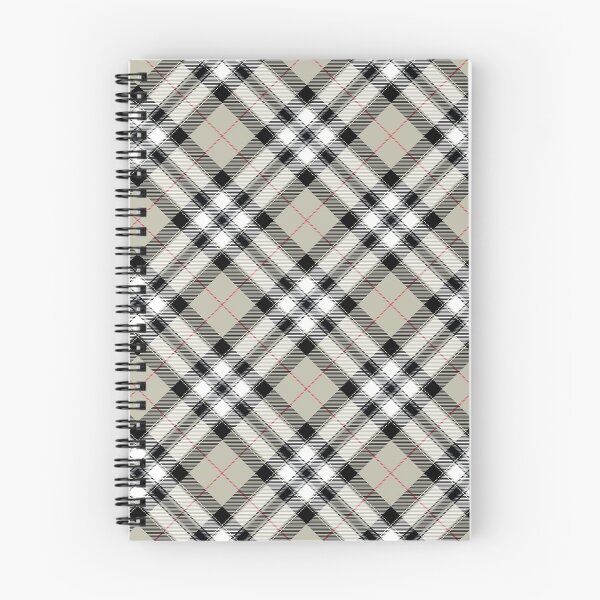 Item preview, Taupe Black and White Neutral Plaid Tartan with Red Stripe High Res Diagonal designed and sold by MarikaJohnson.