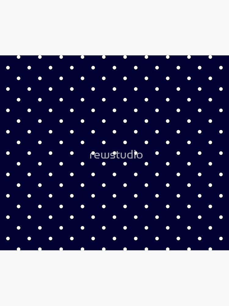 Navy Blue White Polka Dots Graphic T-Shirt for Sale by rewstudio