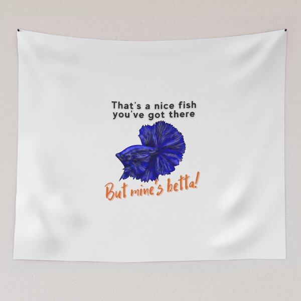Item preview, "Nice fish" betta pun dad joke fish humor designed and sold by Pegasene.