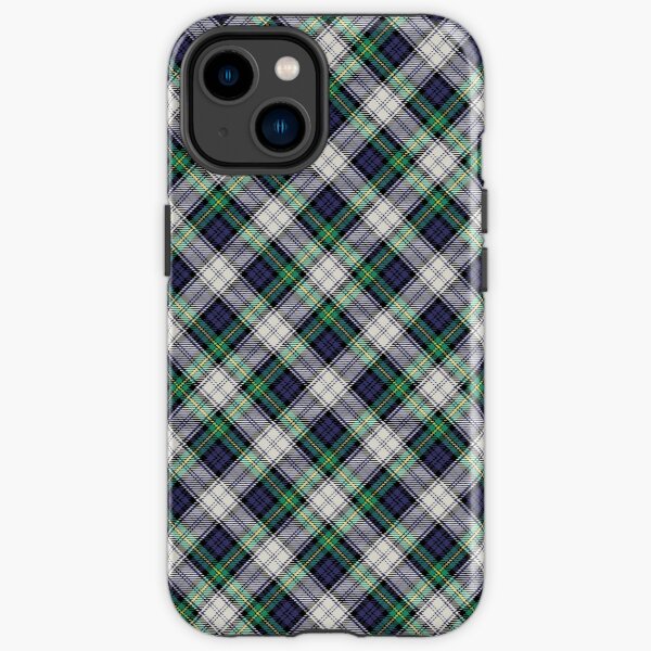 Campbell Modern Dress Scottish Tartan Blue and Green Plaid High Res 300 DPI Diagonal Version iPhone Tough Case