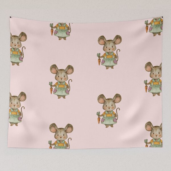 Item preview, Whimsical mouse illustration with gouache  designed and sold by JaniceLalonde.
