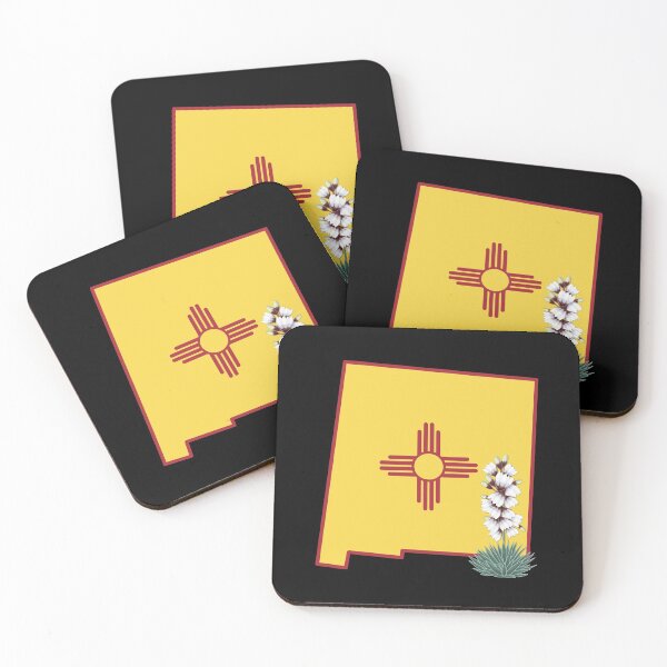 Item preview, New Mexico Flag with State Flower Yucca Flower (Black) designed and sold by Gsallicat.