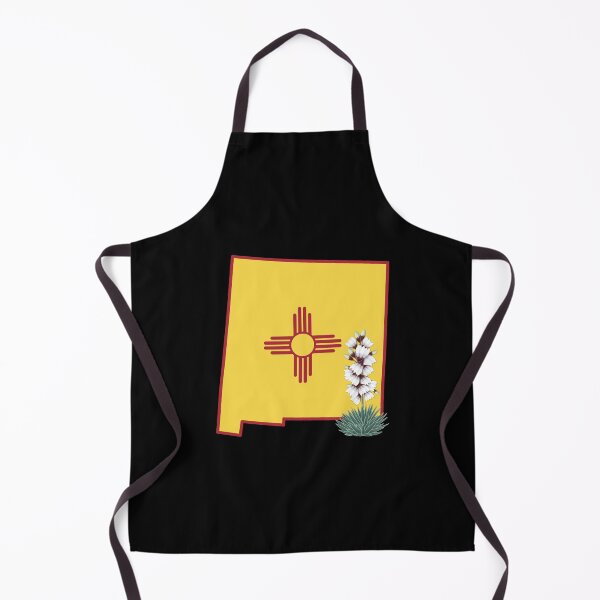 Item preview, New Mexico Flag with State Flower Yucca Flower (Black) designed and sold by Gsallicat.