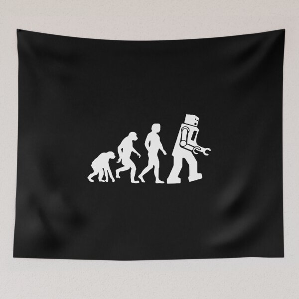 Item preview, Theory of Evolution of Mechanics Love Robot Human Mechanic Gift Premium Apparel Funny Holiday Xmas designed and sold by DesignByHeartUK.
