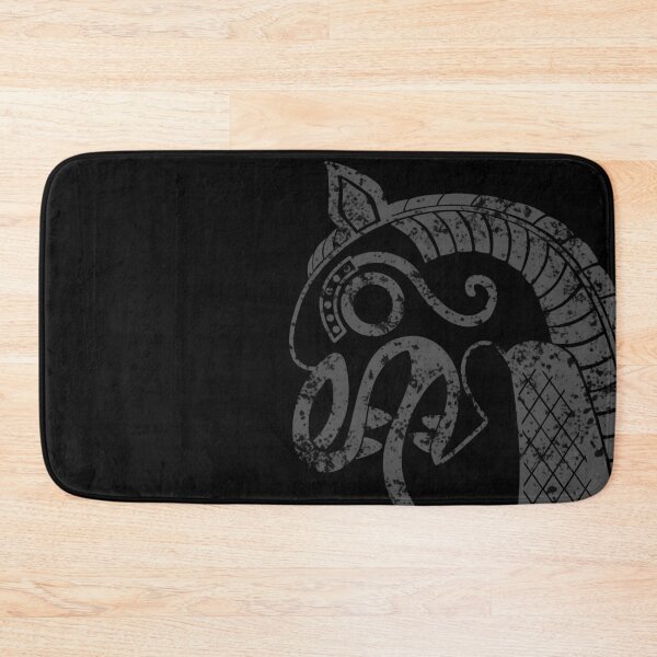 Item preview, Viking Longship Prow Beast Design in Barbarian Black designed and sold by Spammabelle.