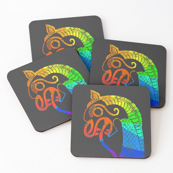 Item preview, Viking Longship Prow Beast Design in Raider Rainbow designed and sold by Spammabelle.