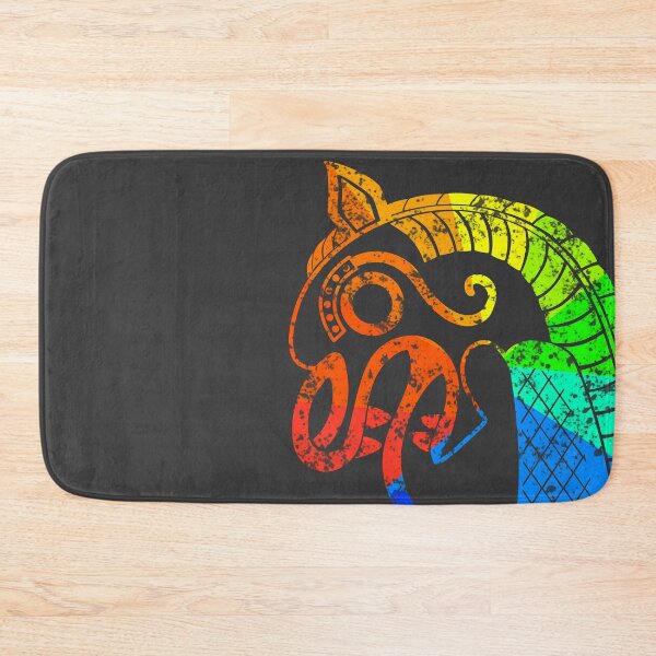 Item preview, Viking Longship Prow Beast Design in Raider Rainbow designed and sold by Spammabelle.