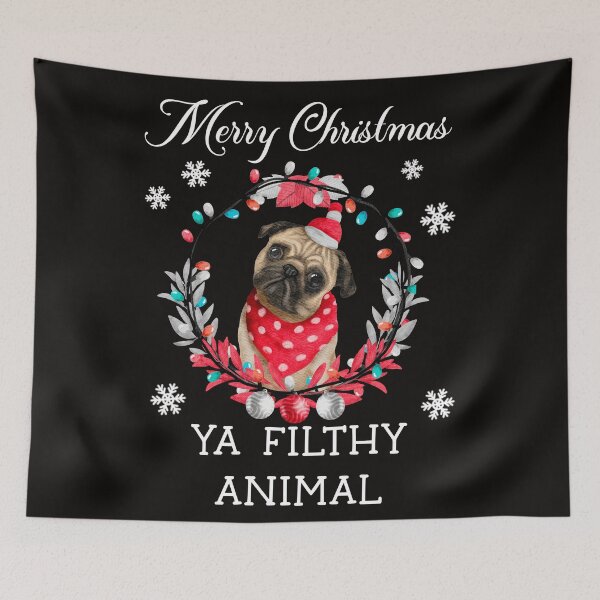 Item preview, Merry Christmas ya filthy animal- Funny Christmas  designed and sold by Designs Of all kinds.