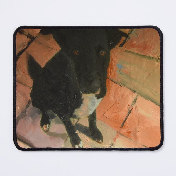 Item preview, Black Dog On Tiled Floor designed and sold by golan22may.