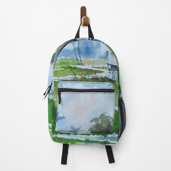 Item preview, Beautiful Watercolor Village Landscape designed and sold by Vector Scout Lab.
