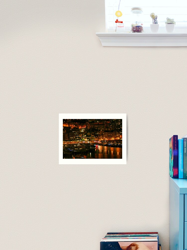 Thumbnail 1 of 3, Art Print, Monte Carlo at night designed and sold by gabriellaksz.