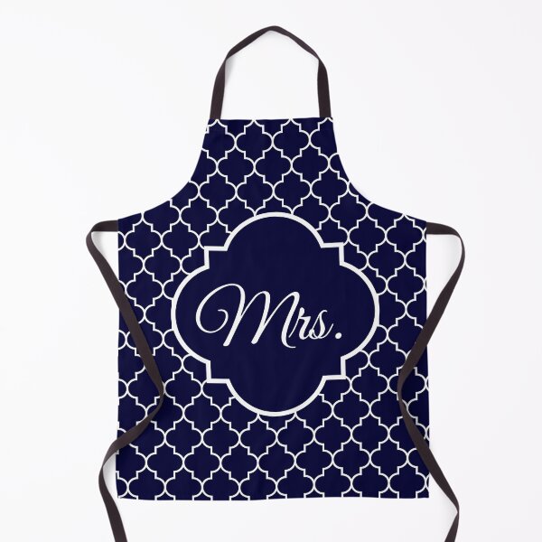 Item preview, Mrs. Pillow Navy Blue Quatrefoil designed and sold by rewstudio.