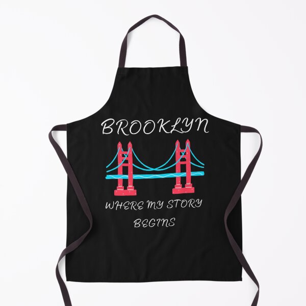 Item preview, BROOKLYN WITH BRIDGE IN PINK AND AQUA MY STORY designed and sold by DoloresAlaire.