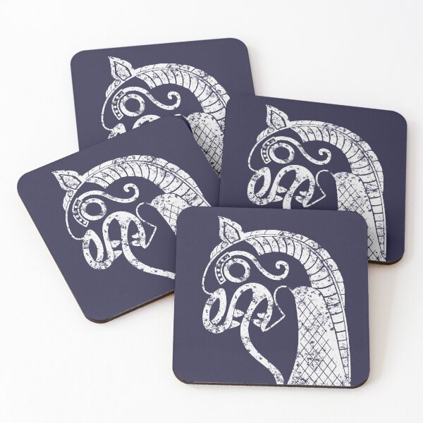 Item preview, Viking Longship Prow Beast Design in Warrior White designed and sold by Spammabelle.