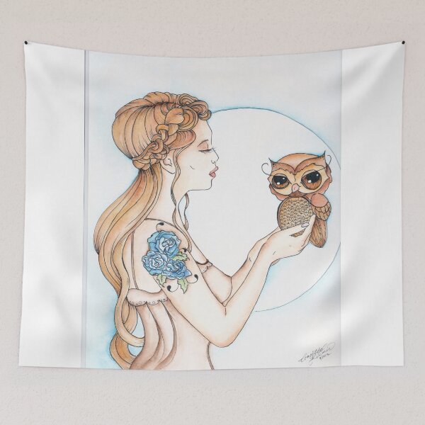 Item preview, A Word to the Wise - Owl Watercolor Painting designed and sold by Concetta Kilmer.