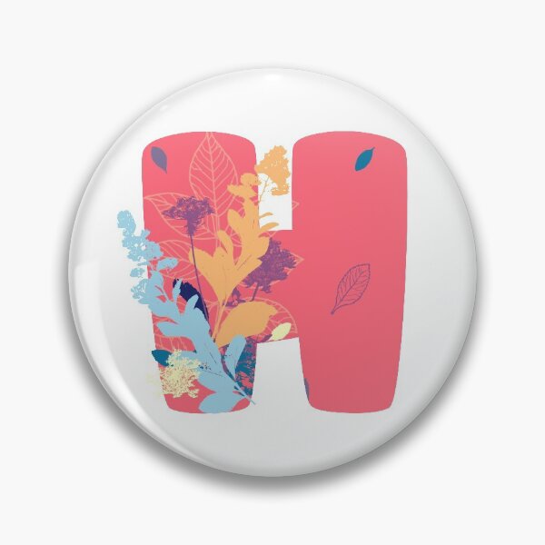 Item preview, Floral Monogram | Pink H designed and sold by MillwoodEngrave.