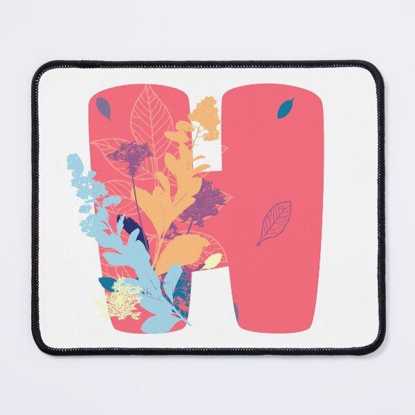 Item preview, Floral Monogram | Pink H designed and sold by MillwoodEngrave.