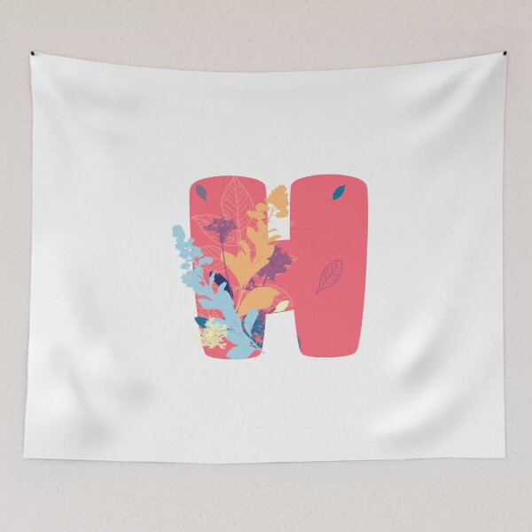 Item preview, Floral Monogram | Pink H designed and sold by MillwoodEngrave.
