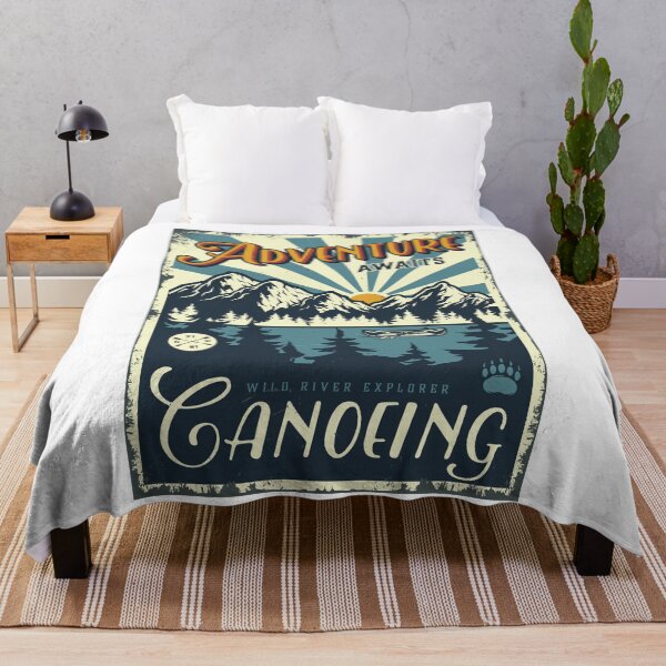 Item preview, Vintage Adventure Awaits Canoeing designed and sold by Vector Scout Lab.