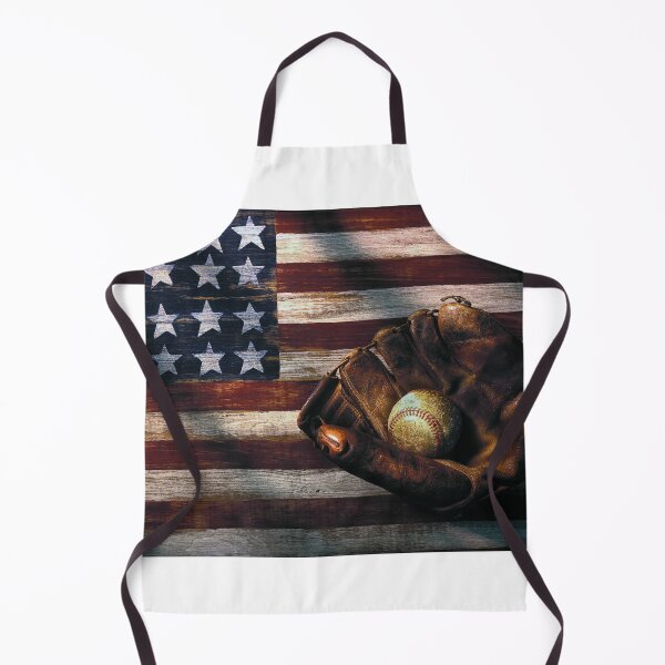 Item preview, Folk art American flag and baseball mitt designed and sold by Garry Gay.