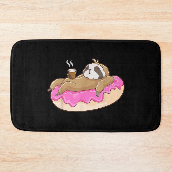 Item preview, Sloth On Donut With Cup Of Steaming Coffee designed and sold by theDlab.
