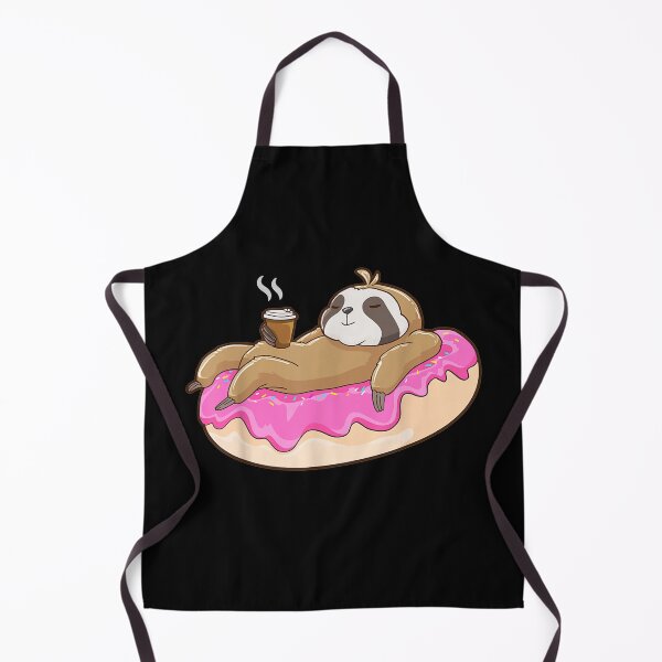 Item preview, Sloth On Donut With Cup Of Steaming Coffee designed and sold by theDlab.