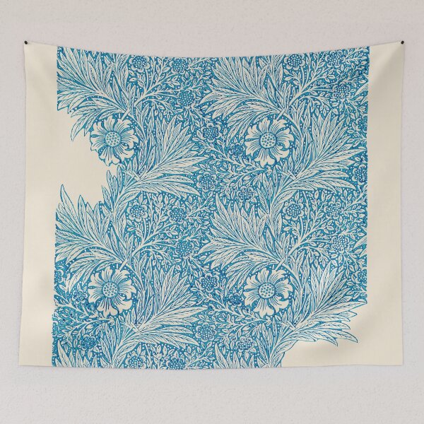 Item preview, William Morris Blue Marigold Pattern  designed and sold by redoARTstore.