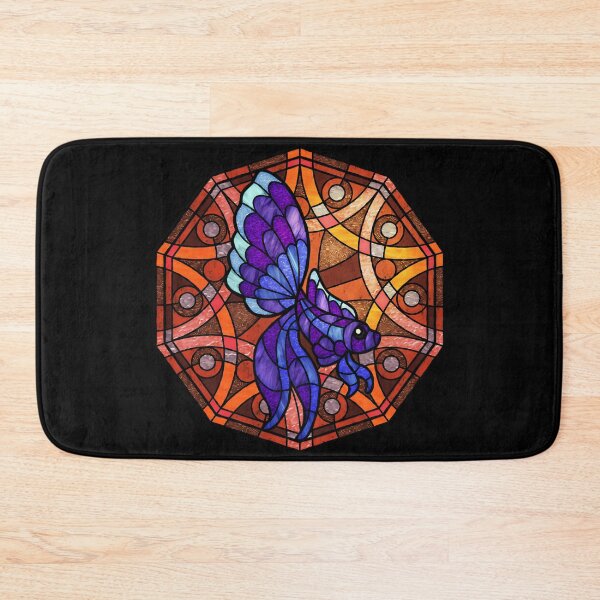 Item preview, Purple Betta Red Polygon Stained Glass designed and sold by Wyvernwrought.