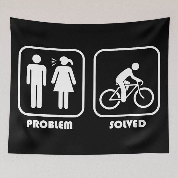 Item preview, Funny t shirts for cyclists Problem Solved funny presents for cyclists designed and sold by soebekhi.