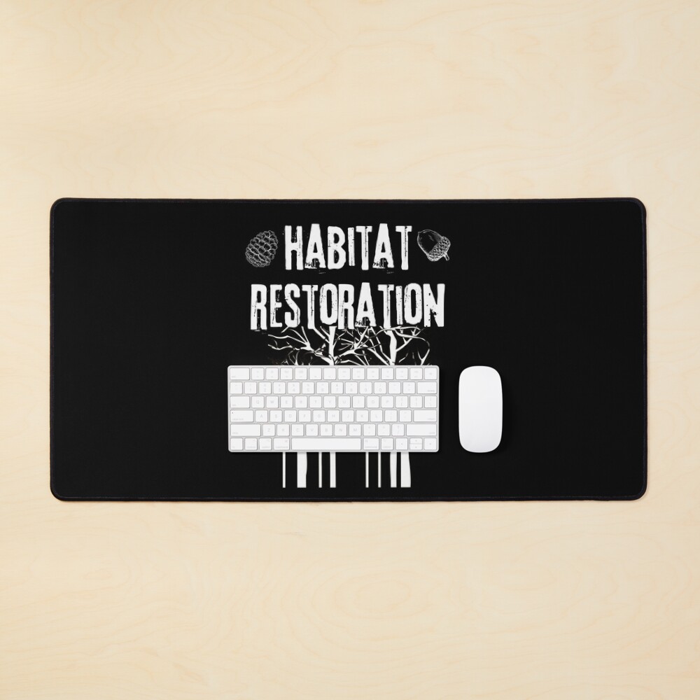 Habitat Restoration White Line Drawing Design | Poster