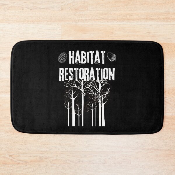 Item preview, Habitat Restoration White Line Drawing Design designed and sold by EarthArtDesigns.