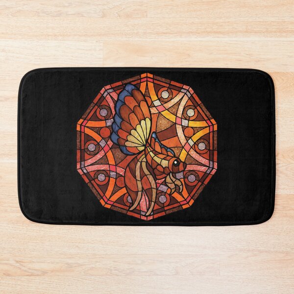 Item preview, Red Betta Red Polygon Stained Glass designed and sold by Wyvernwrought.