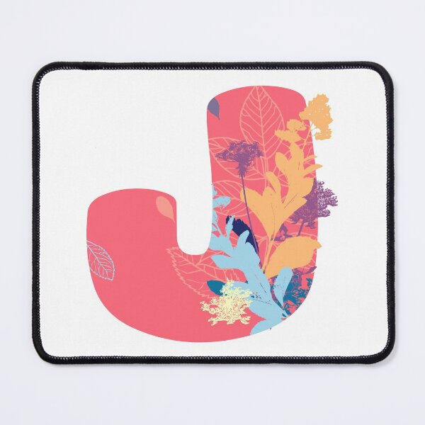 Item preview, Floral Monogram | Pink j designed and sold by MillwoodEngrave.
