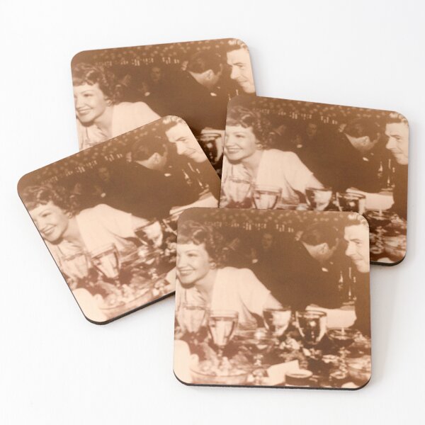 Item preview, Claudette Colbert and Ronald Reagan having drinks designed and sold by Jenniferkate72.