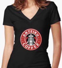 Camiseta entallada de cuello en V Anteiku