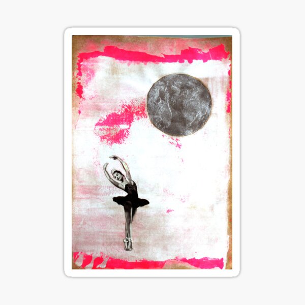 On Pointe by the Moon Sticker