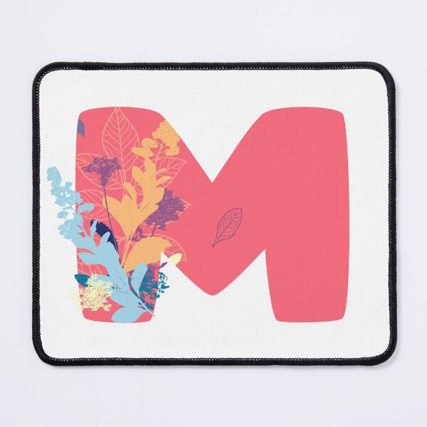 Item preview, Floral Monogram | Pink M designed and sold by MillwoodEngrave.