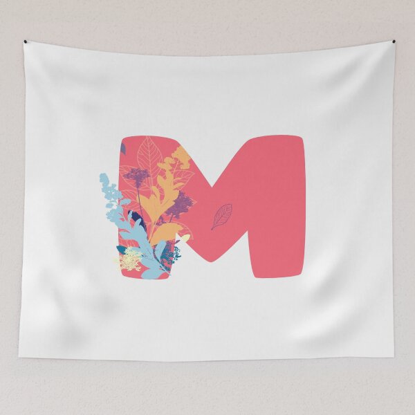 Item preview, Floral Monogram | Pink M designed and sold by MillwoodEngrave.