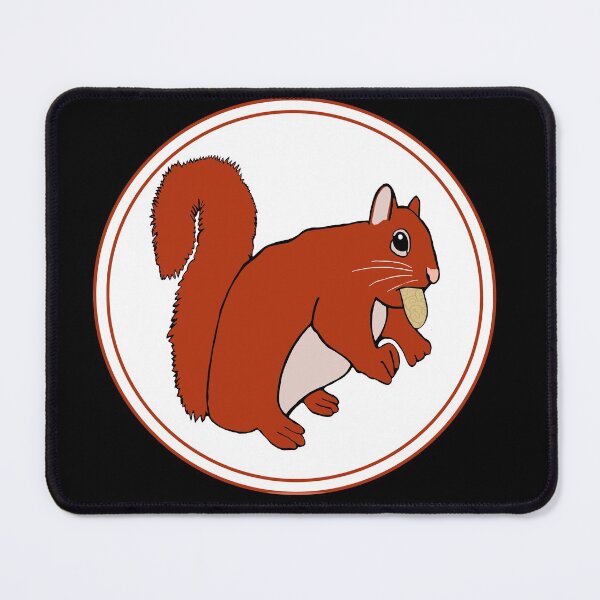 Item preview, Red Squirrel With Nut Round White Background designed and sold by Haloproductions.