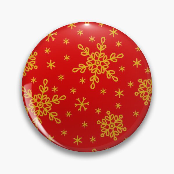 Item preview, Christmas Gold-Colored Decorative Snowflakes Pattern On Red designed and sold by DEC02.
