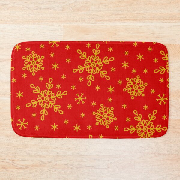 Item preview, Christmas Gold-Colored Decorative Snowflakes Pattern On Red designed and sold by DEC02.