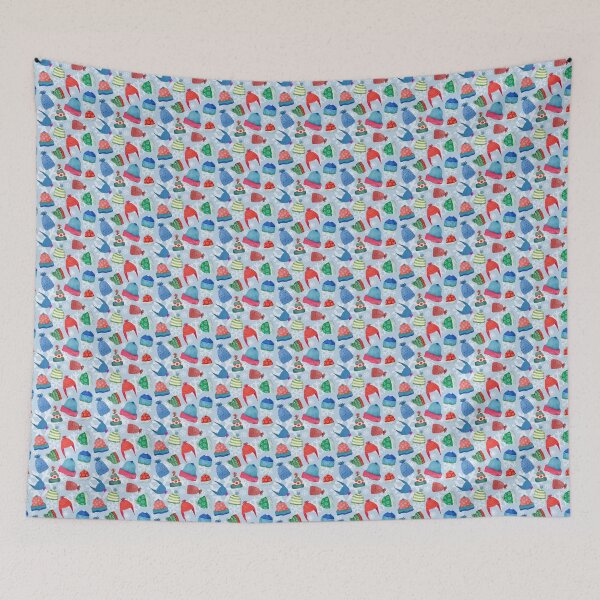 Item preview, Winter Caps Toss Print designed and sold by FionaStokes.