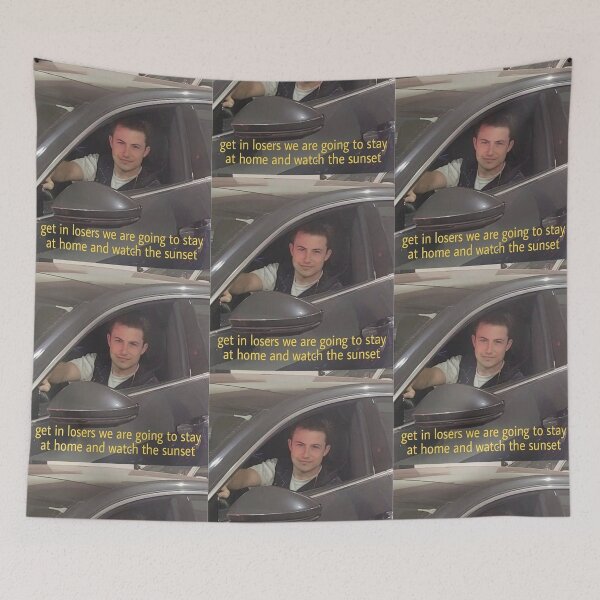 Item preview, get in loser we’re going to stay at home and watch the sunset designed and sold by tiannapappy93.