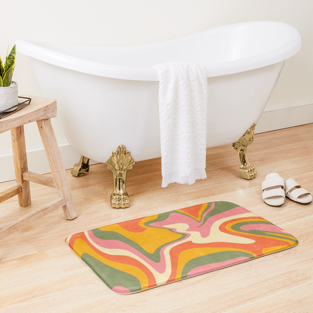 Retro Groovy Lava Lamp Bath Mat