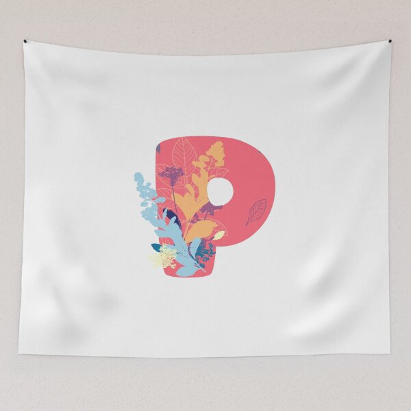 Item preview, Floral Monogram | Pink P designed and sold by MillwoodEngrave.