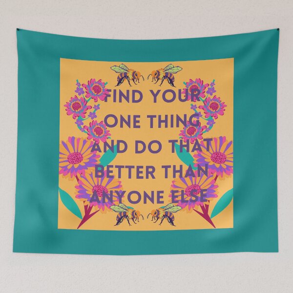Item preview, Do Your One Thing Better Than Anyone Else (Bees and Flowers) designed and sold by baldbird.
