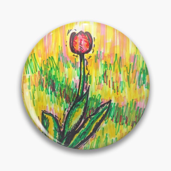 Item preview, Impressionist Inspired Tulip Flower Drawing Painting Art designed and sold by Intergalactic Unicorn: Art by Anna Schmidt.