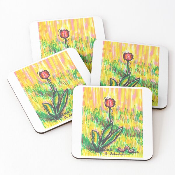 Item preview, Impressionist Inspired Tulip Flower Drawing Painting Art designed and sold by Intergalactic Unicorn: Art by Anna Schmidt.