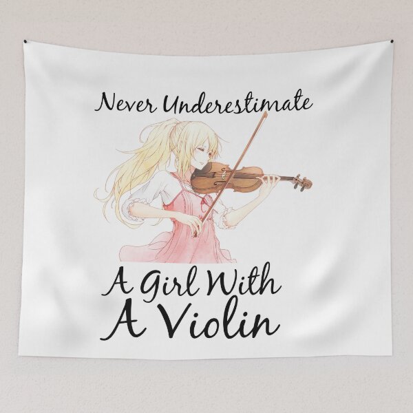 Item preview, never underestimate a girl with a violin gift for girls who play violin music lovers  designed and sold by Sun Rise.
