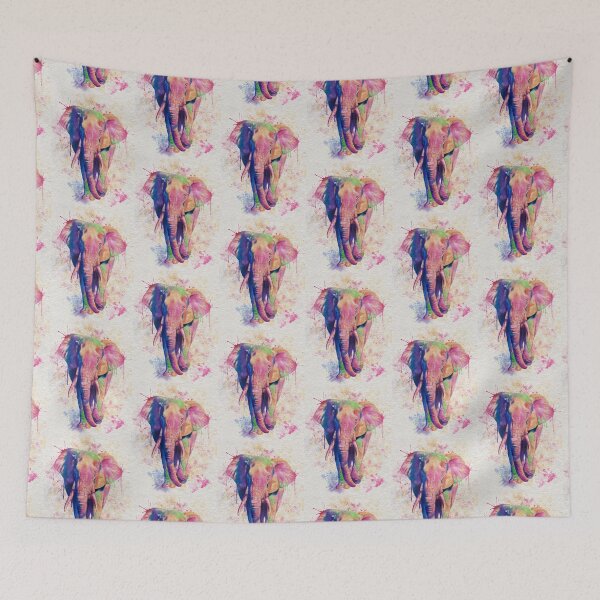 Item preview, Watercolor Rainbow African Elephant  designed and sold by GladYoureHere.